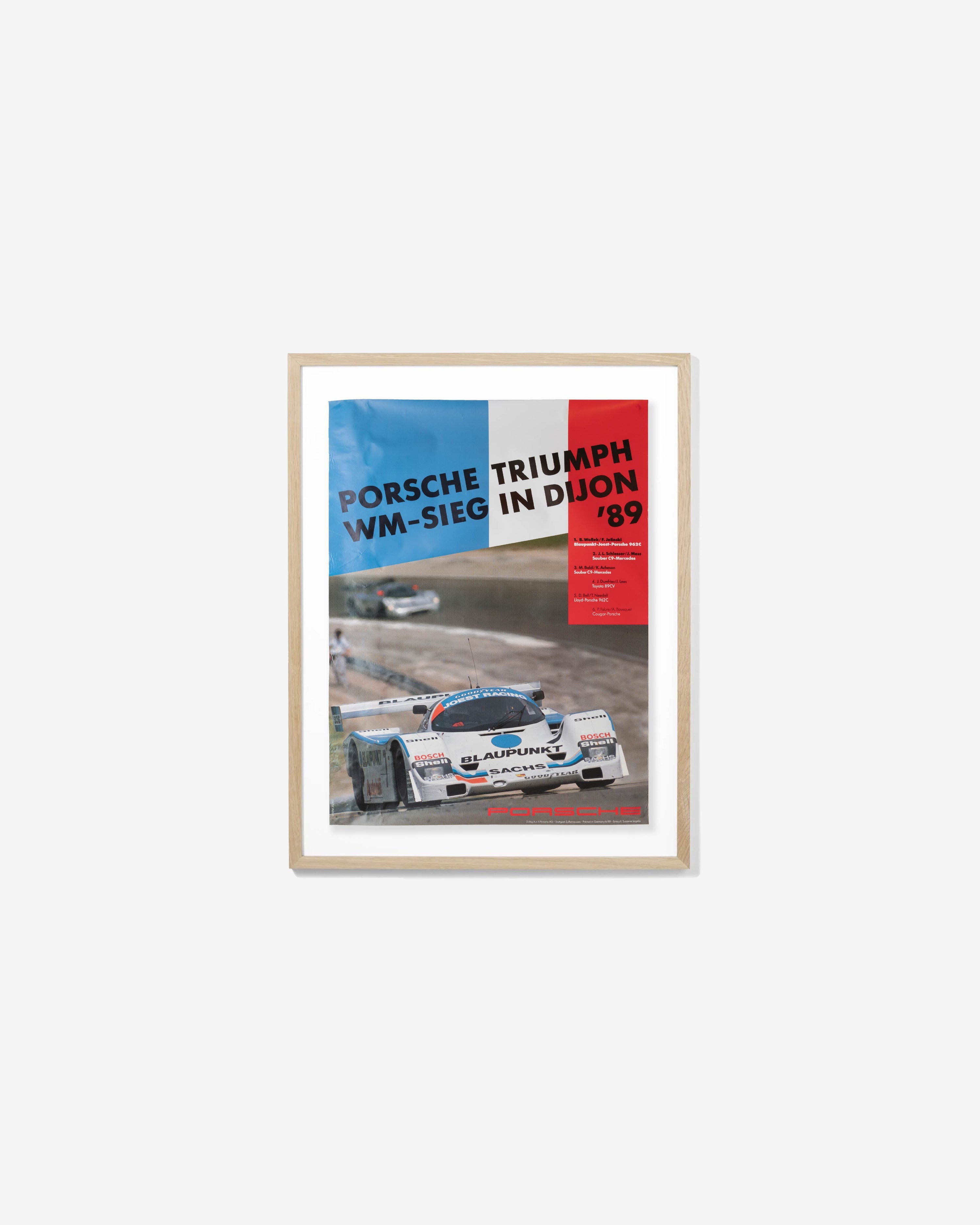 '89 Porsche France Poster